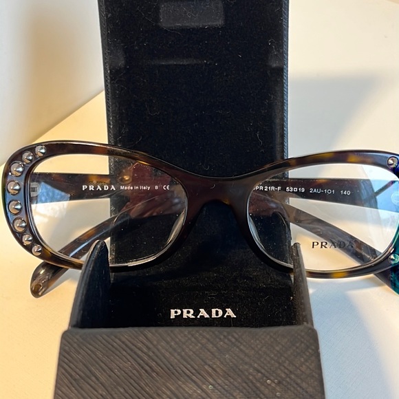 Prada tortoise frames with studs and case-new with shop lenses - Picture 10 of 10